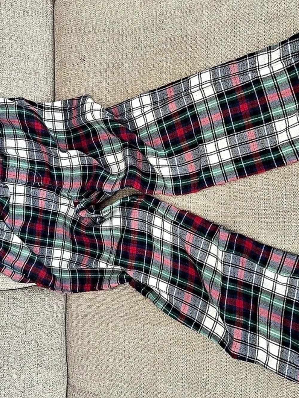 Gap Kids Recycled Flannel Plaid PJ Pants Green & Red